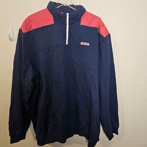 Vineyard Vines Navy and Red Men's Sweater